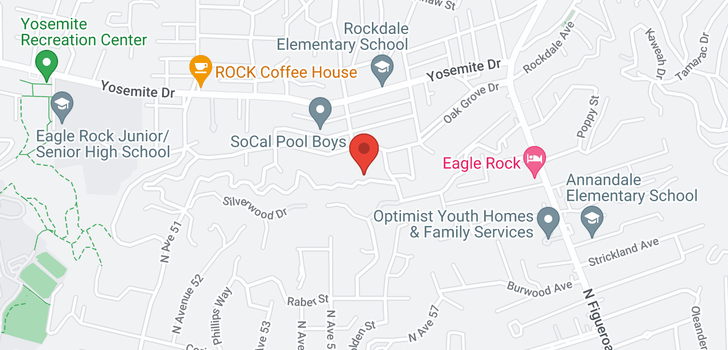 map of 1333 Wildwood Eagle Rock, CA 90041